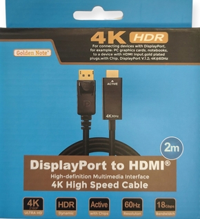 Displayport HDMI kabel 2.00 mtr.