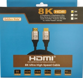 High Speed HDMI kabel 2.1 8K met ethernet 1.00 mtr.