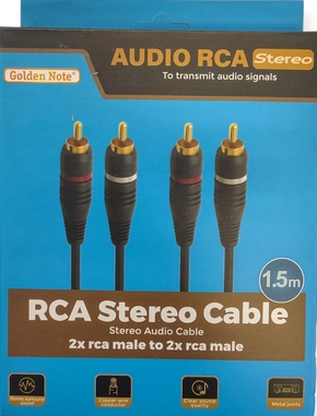 cinchkabel stereo 1.50 mtr.