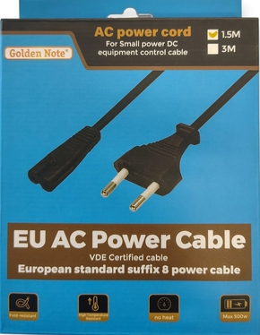 achtje netsnoer 1.50 mtr.